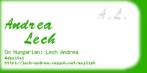 andrea lech business card